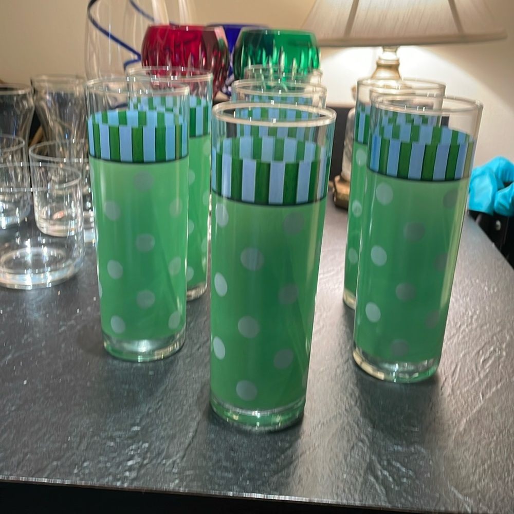 Southern Living at Home iced teas glasses, set of 7.